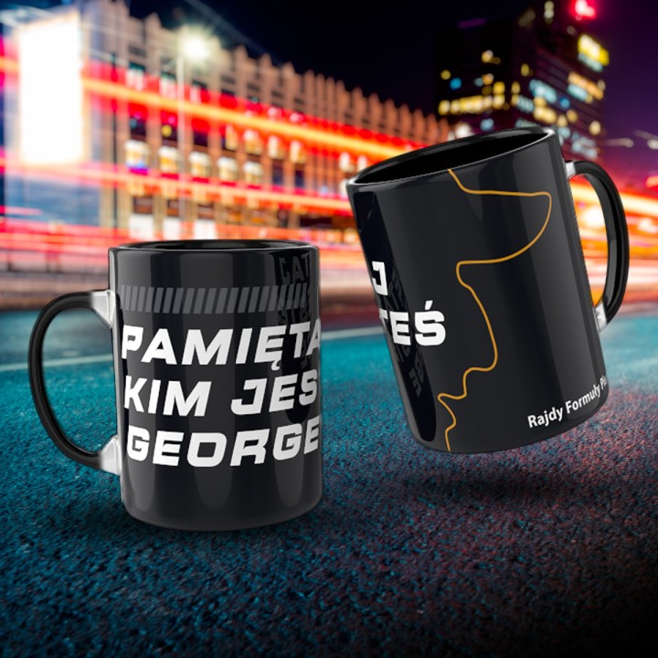 Kubek czarny fana F1 Rajdy Formuły Pierwszej
